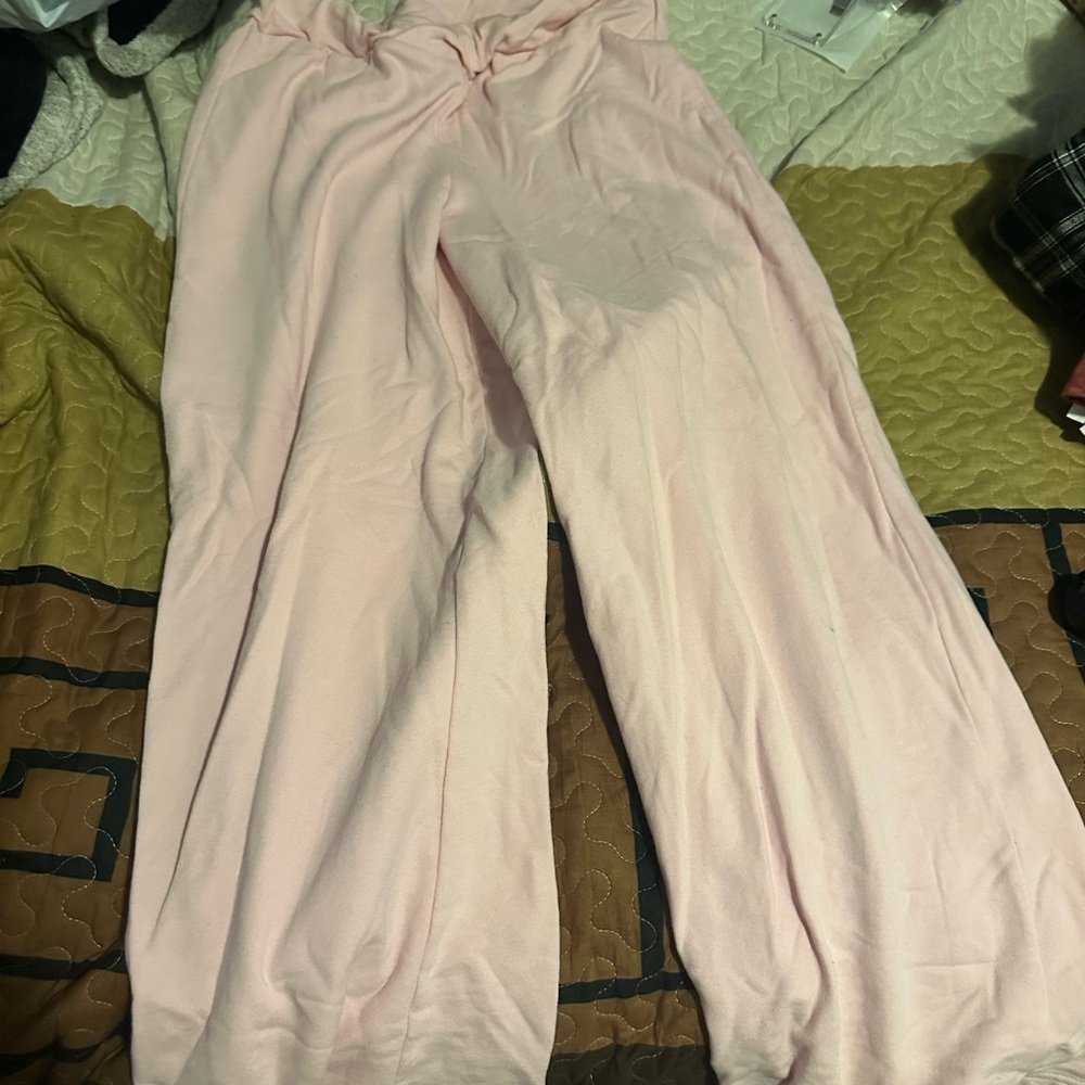 Forever 21 Blush Pink Lounge Pants with a Cross waistband